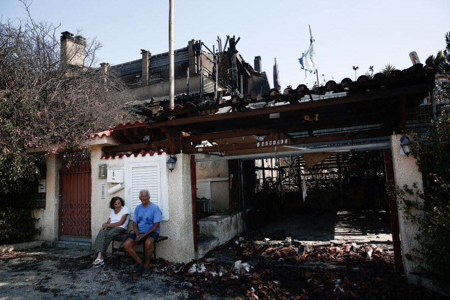 Pożary w Grecji /YANNIS KOLESIDIS /PAP/EPA