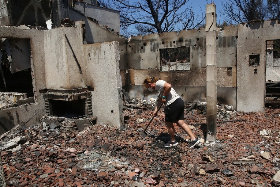 Pożary w Grecji /ORESTIS PANAGIOTOU /PAP/EPA