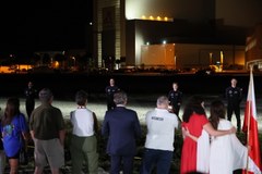 Pożegnanie astronautów z bliskimi