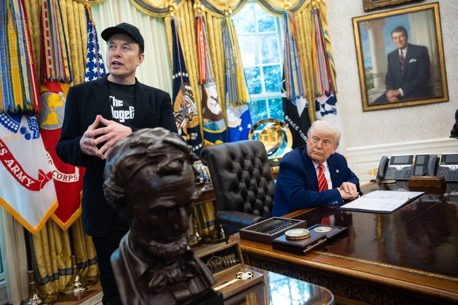 Pożegnanie Elona Muska z Donaldem Trumpem w Białym Domu /	Francis Chung - Pool via CNP /PAP/EPA