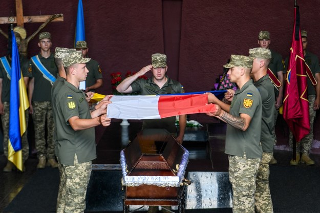 Pożegnanie polskiego żołnierza w Kijowie /Vladyslav Musiienko /PAP