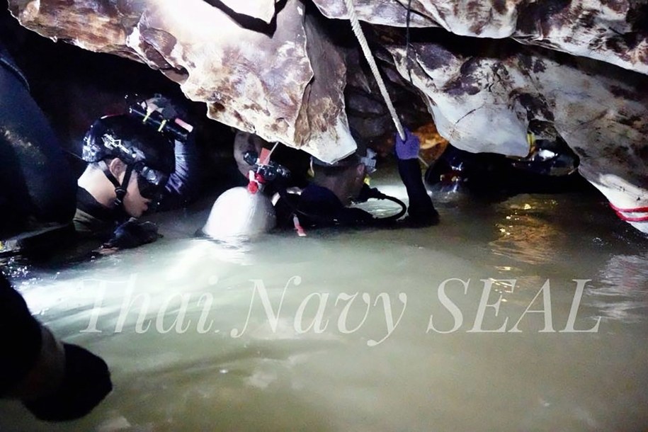 Poziom wody może jeszcze wzrosnąć /Thai NAVY SEAL HANDOUT /PAP/EPA