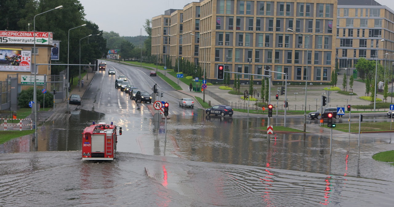 Poznań po ulewnych deszczach 