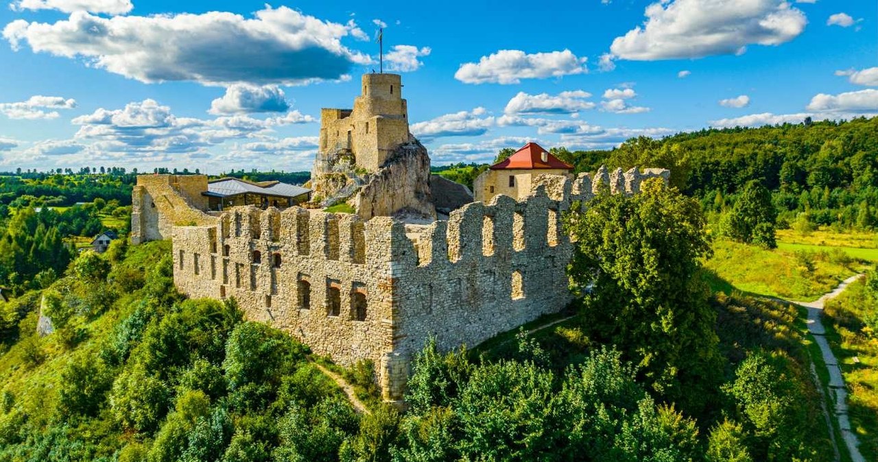 Pozostałości zamku z lotu ptaka /Manfred Bortoli / Simephoto  /Agencja FORUM