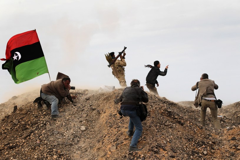 Praca fotoreporterów w Libii, rok 2011 /Getty Images/Flash Press Media