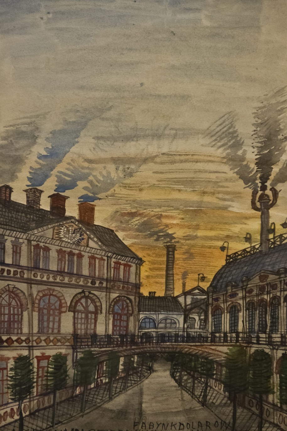 Praca Nikifora z lat 30' pt. Fabryka dolarów /reprodukcja /PAP