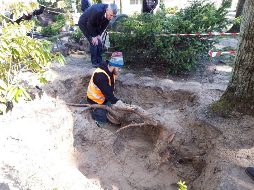 Prace archeologiczne IPN na terenie cmentarza w miejscowości Fürstenberg (Niemcy) /IPN