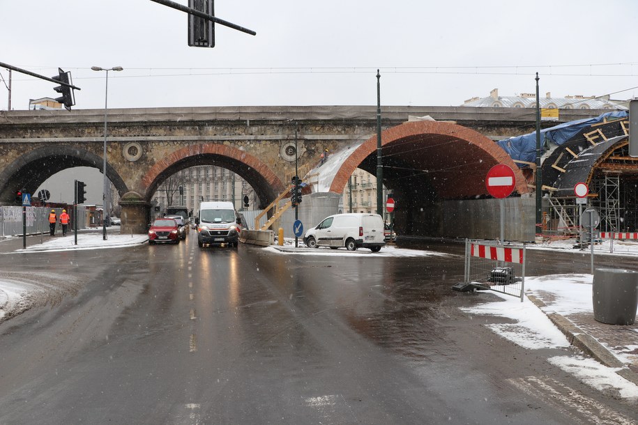 Prace w okolicach wiaduktu na ul. Grzegórzeckiej /Jacek Skóra /RMF FM