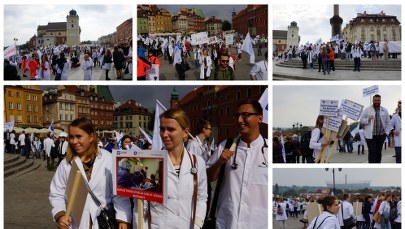 Pracownicy służby zdrowia manifestowali, by zwrócić uwagę na dramatyczną sytuację służby zdrowia