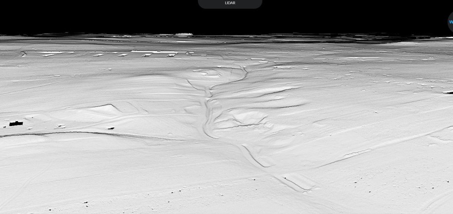 Pradolina Łódki wzdłuż ulicy Beskidzkiej na obrazie uzyskanym z lidaru /Obraz lidar /Materiały prasowe