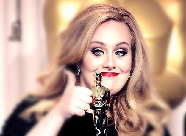 Prawdziwa Adele z prawdziwym Oscarem - fot. Jason Merritt /Getty Images/Flash Press Media