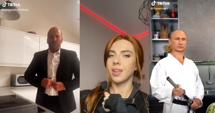 Prawdziwy Jason Statham, cosplayerka przebierająca się za Scarlett Johansson i deep fake z Władimirem Putinem - TikTok w pigułce /INTERIA.PL