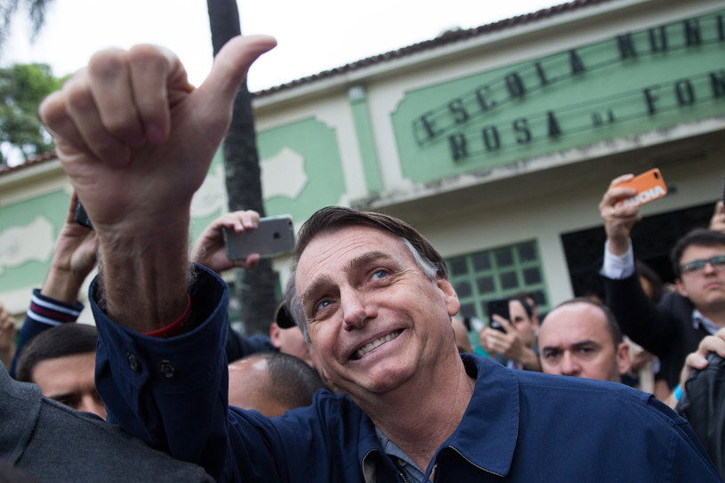 Prawicowy polityk Jair Bolsonaro wygrał w pierwszej turze wyborów prezydenckich w Brazylii /Fernando Souza /AFP