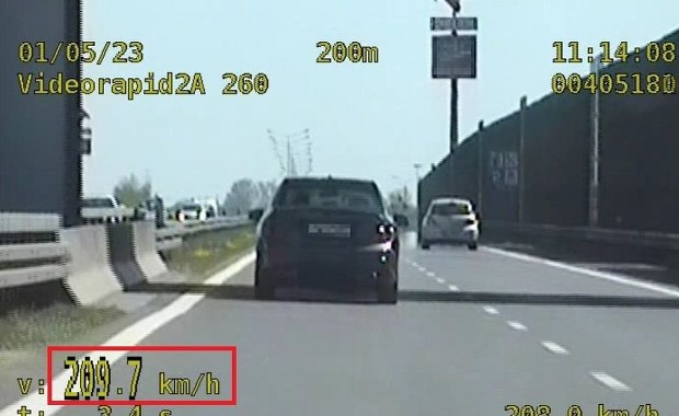 Prawie 210 km/h na S8. Pirat drogowy ukarany wysokim mandatem