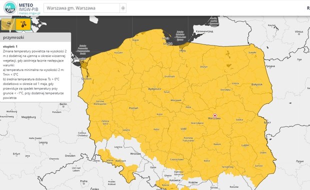 Prawie cała Polska na żółto. IMGW wydał ostrzeżenia
