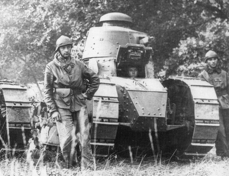 Prawie połowa z ponad dwóch tysięcy francuskich czołgów, pamiętała jeszcze poprzednią wojnę światową /domena publiczna