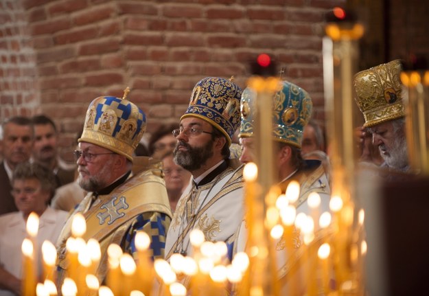 Prawosławny arcybiskup Jakub, ordynariusz diecezji białostocko-gdańskiej podczas nabożeństwa w Cerkwi Zwiastowania na terenie monasteru Zwiastowania Przenajświętszej Bogurodzicy i św. Jana Teologa w Supraślu /Michał Zieliński  /PAP