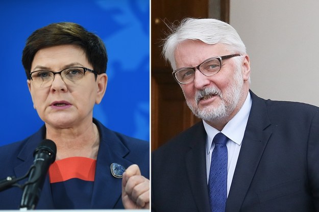 Premier Beata Szydło i minister spraw zagranicznych Witold Waszczykowski /Bartłomiej Zborowski/Paweł Supernak /PAP