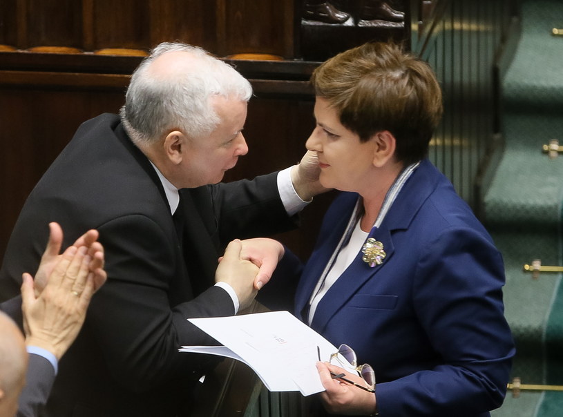 Premier Beata Szydło i prezes PiS Jarosław Kaczyński /Paweł Supernak /PAP