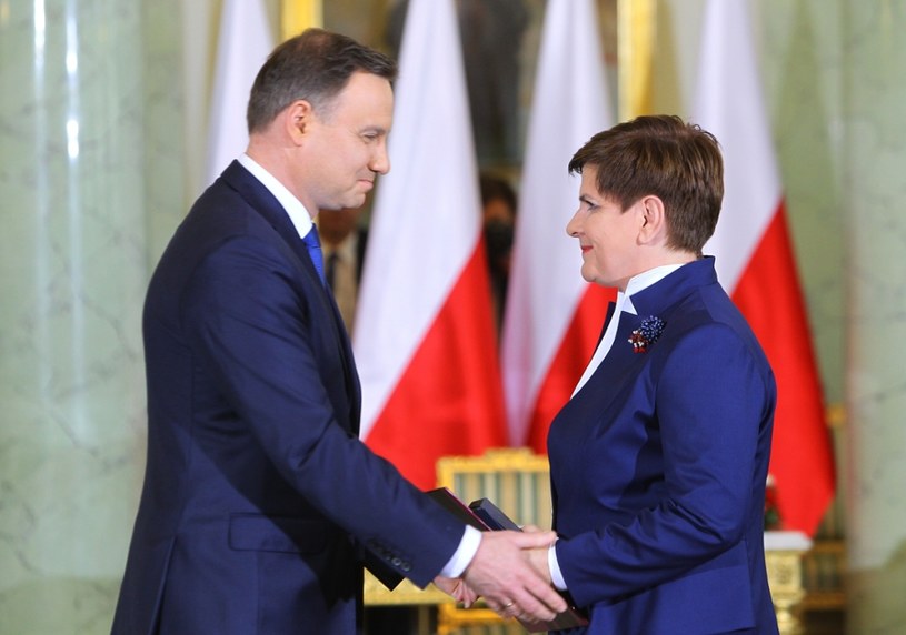 Premier Beata Szydło i prezydent Andrzej Duda /Stanisław Kowalczuk /East News