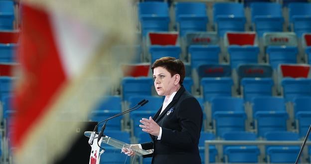 Premier Beata Szydło przemawia podczas XXVIII Krajowego Zjazdu Delegatów NSZZ "Solidarność" /PAP