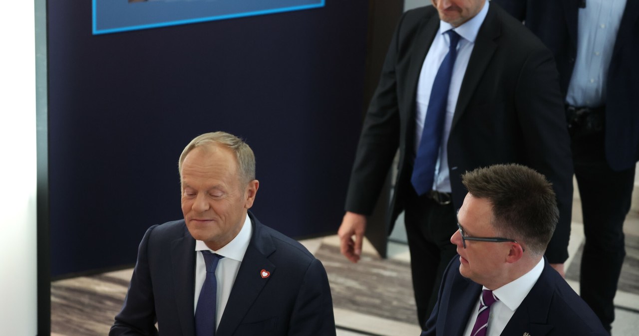 Premier Donald Tusk i marszałek Sejmu Szymon Hołownia / Jacek Domiński /Reporter