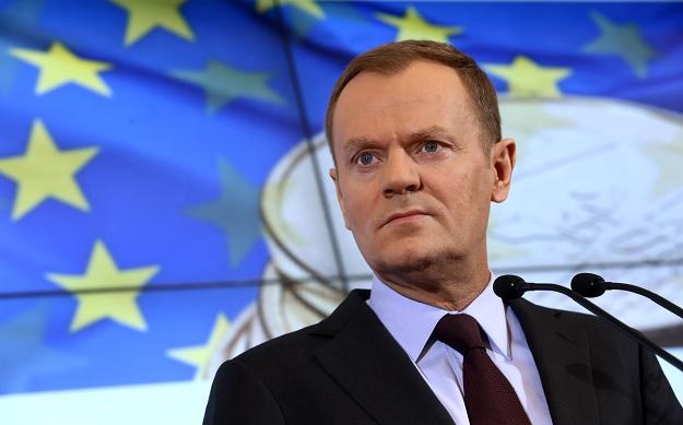 Premier Donald Tusk podczas pierwszej w 2013 roku konferencji prasowej /PAP