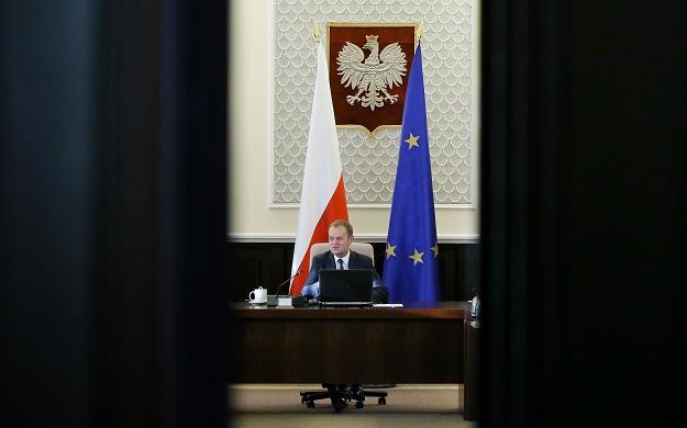 Premier Donald Tusk podczas posiedzenia rządu, 24 grudnia w Warszawie /PAP