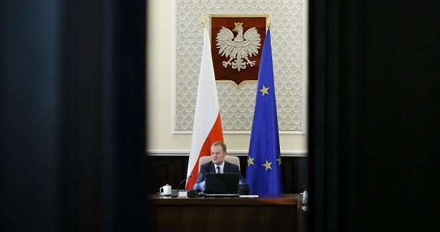 Premier Donald Tusk podczas posiedzenia rządu, 24 grudnia w Warszawie /PAP