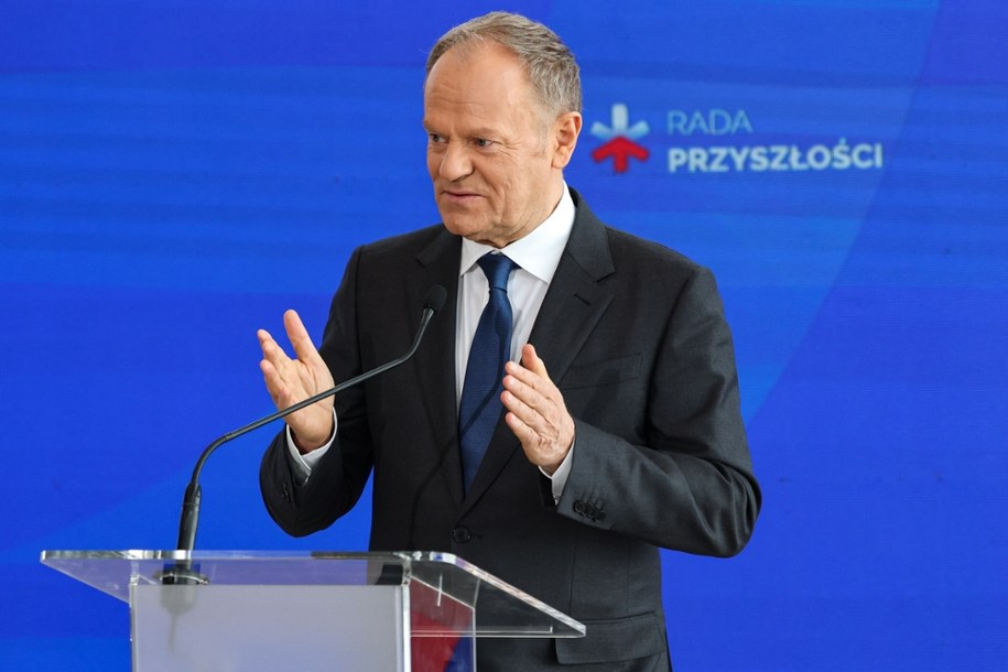 Premier Donald Tusk podczas powołania Rady Przyszłości /Albert Zawada /PAP