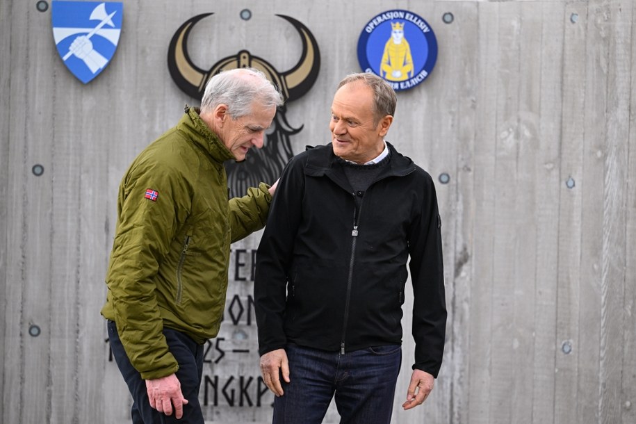 Premier Donald Tusk podczas spotkania z premierem Norwegii Jonasem Gahra Store /Darek Delmanowicz /PAP