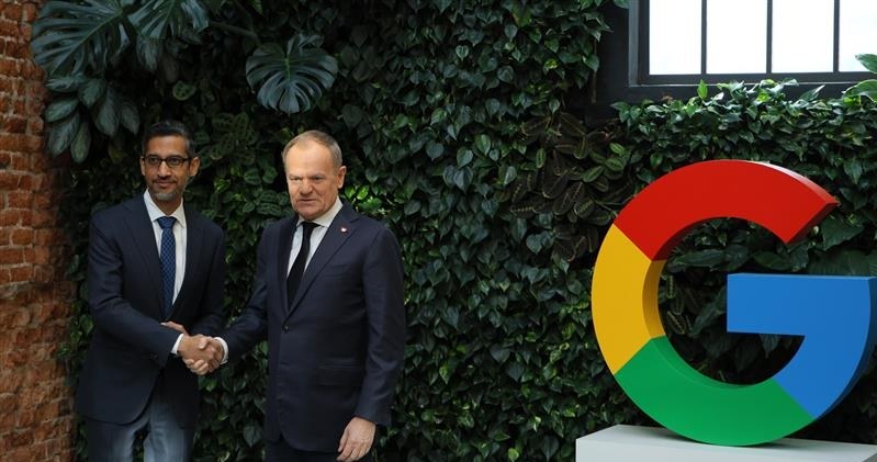 Premier Donald Tusk spotkał się w Warszawie z prezesem Alphabet i Google Sundarem Pichaiem /Paweł Supernak /PAP