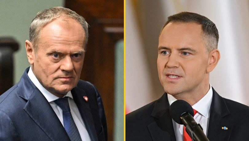 Premier Donald Tusk w ostrych słowach zwrócił się do prezydenta Karola Nawrockiego /Radosław Pietruszka /PAP