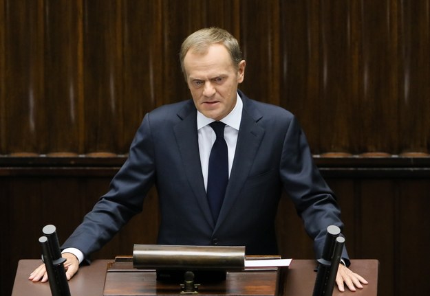 Premier Donald Tusk w Sejmie /Paweł Supernak /PAP