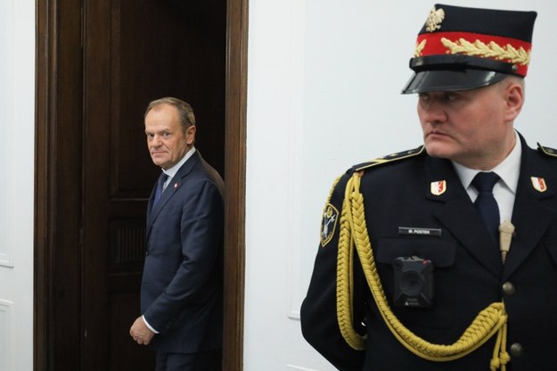 Premier Donald Tusk w Sejmie /Paweł Supernak /PAP