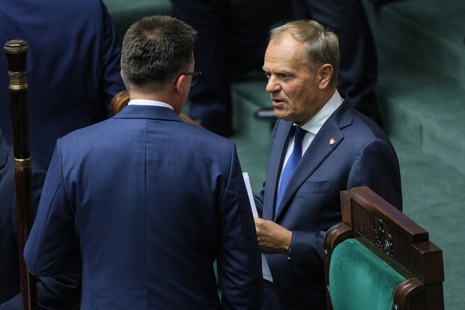 Premier Donald Tusk w Sejmie /Rafał Guz /PAP