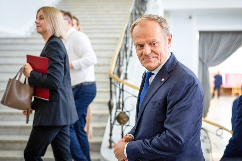Premier Donald Tusk w Sejmie /Marek Gorczyński    /PAP