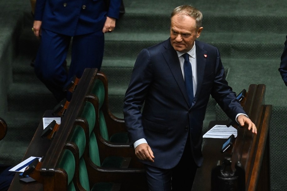 Premier Donald Tusk w Sejmie /	Piotr Nowak /PAP