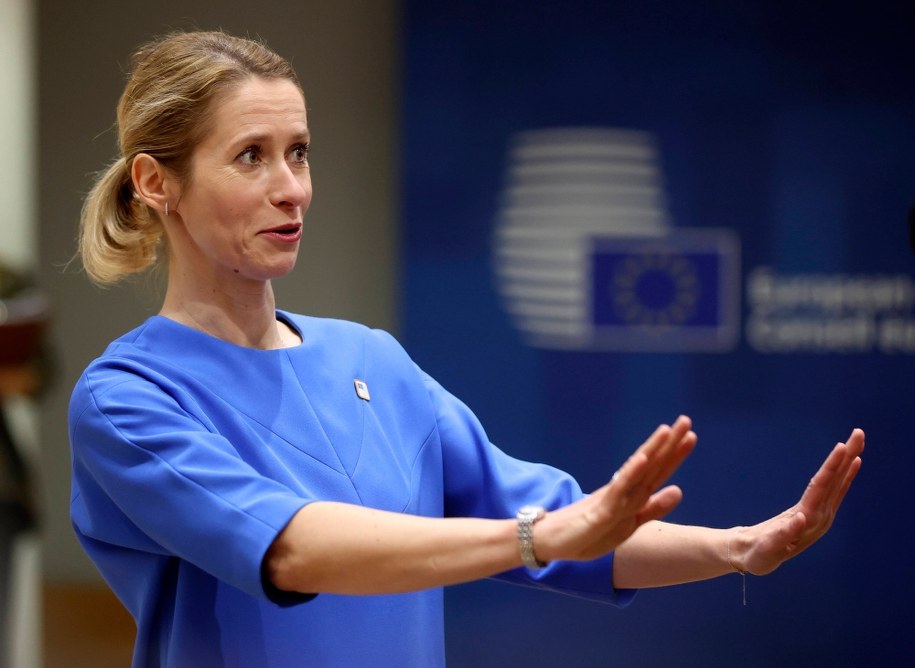 Premier Estonii Kaja Kallas /OLIVIER HOSLET /PAP/EPA