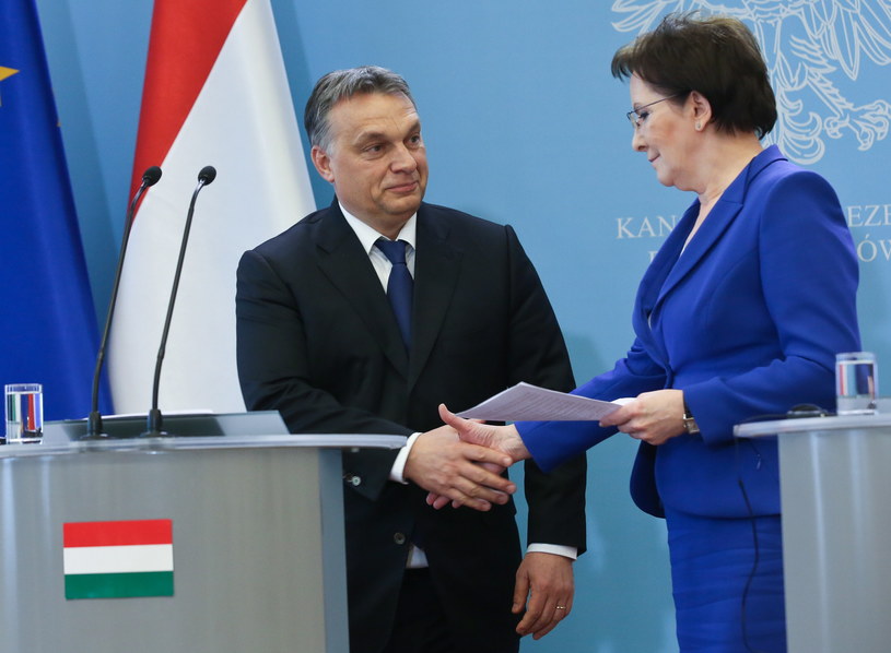 Premier Ewa Kopacz i szef węgierskiego rządu Viktor Orban /Rafał Guz /PAP
