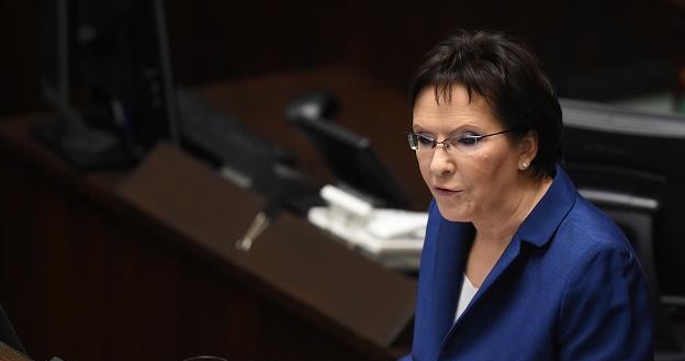 Premier Ewa Kopacz w czasie expose /PAP