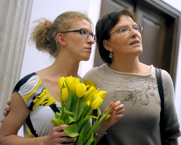 Premier Ewa Kopacz z córką Katarzyną /Adam Chełstowski /Agencja FORUM