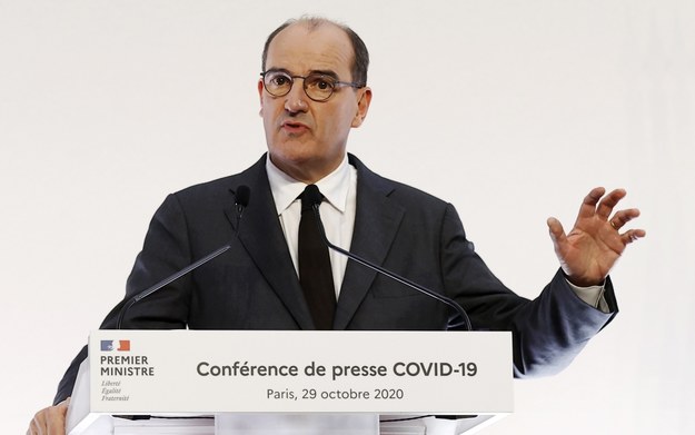 Premier Francji Jean Castex /IAN LANGSDON/POOL /PAP/EPA
