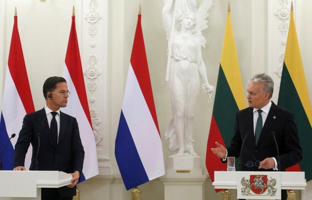 Premier Holandii Mark Rutte i prezydent Litwy Gitanas Nauseda /PETRAS MALUKAS/AFP/East News /East News