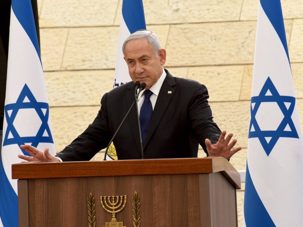 Premier Izraela Benjamin Netanjahu /DEBBIE HILL / UPI POOL /PAP/EPA