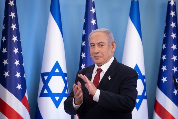 Premier Izraela Benjamin Netanjahu /Chaim Goldberg / POOL /PAP/EPA