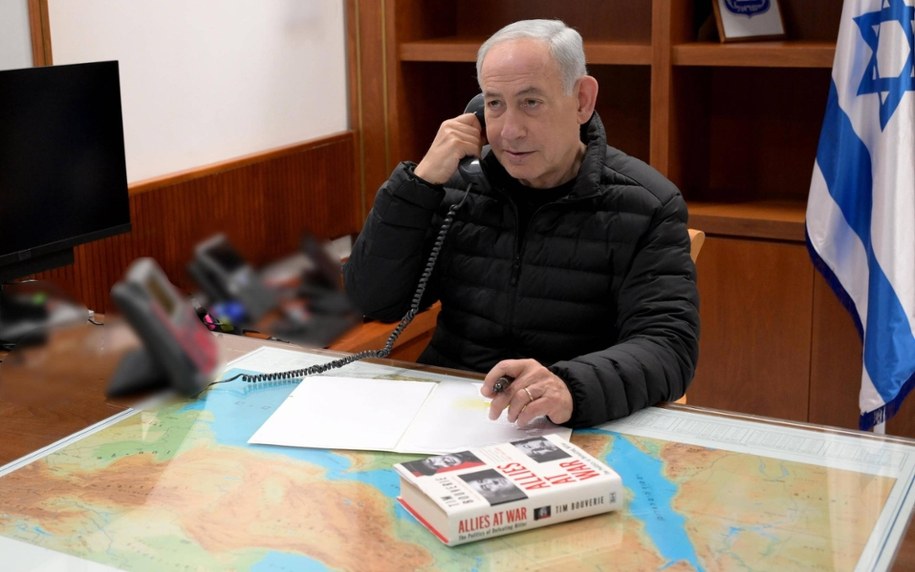 Premier Izraela Benjamin Netanjahu /Avi Ohayon /PAP/EPA