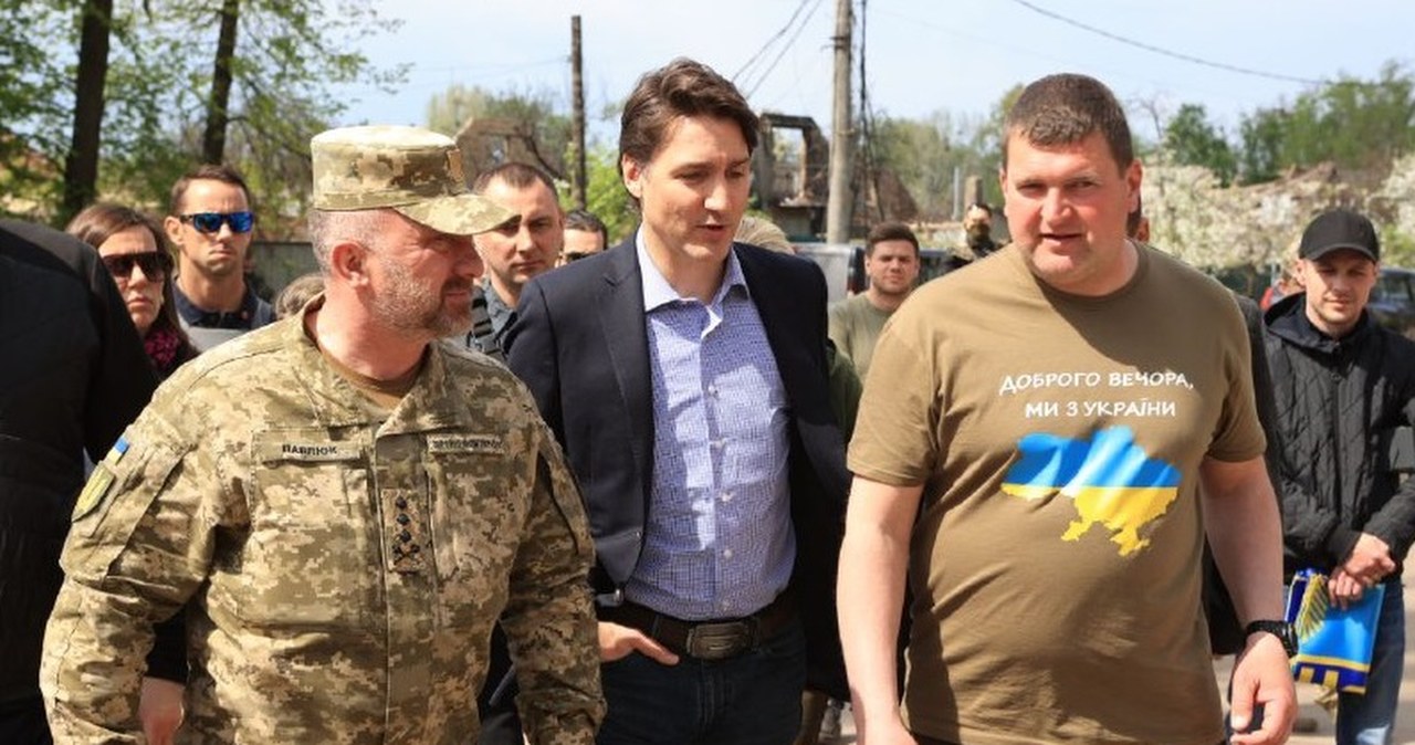 Premier Kanady Justin Trudeau w Ukrainie. Odwiedził m.in. Irpień