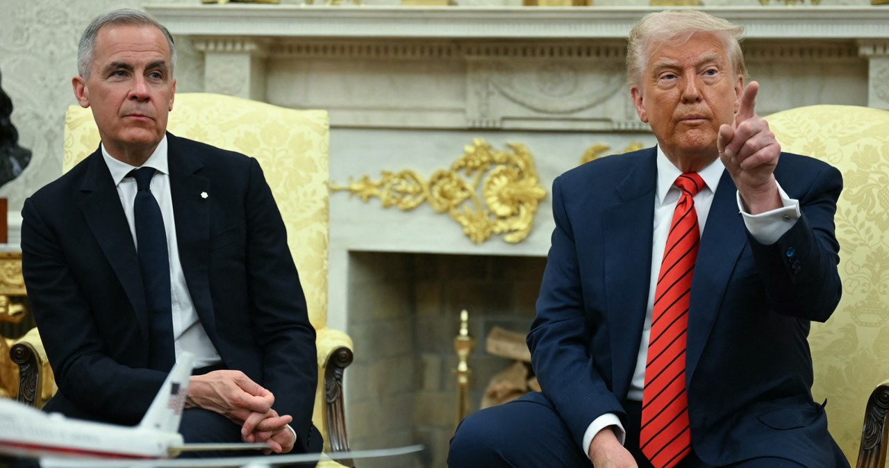 Premier Kanady Mark Carney i prezydent USA Donald Trump /JIM WATSON /AFP