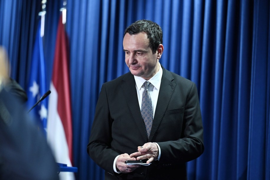 Premier Kosowa Albin Kurti /ARBEN LLAPASHTICA /PAP/EPA